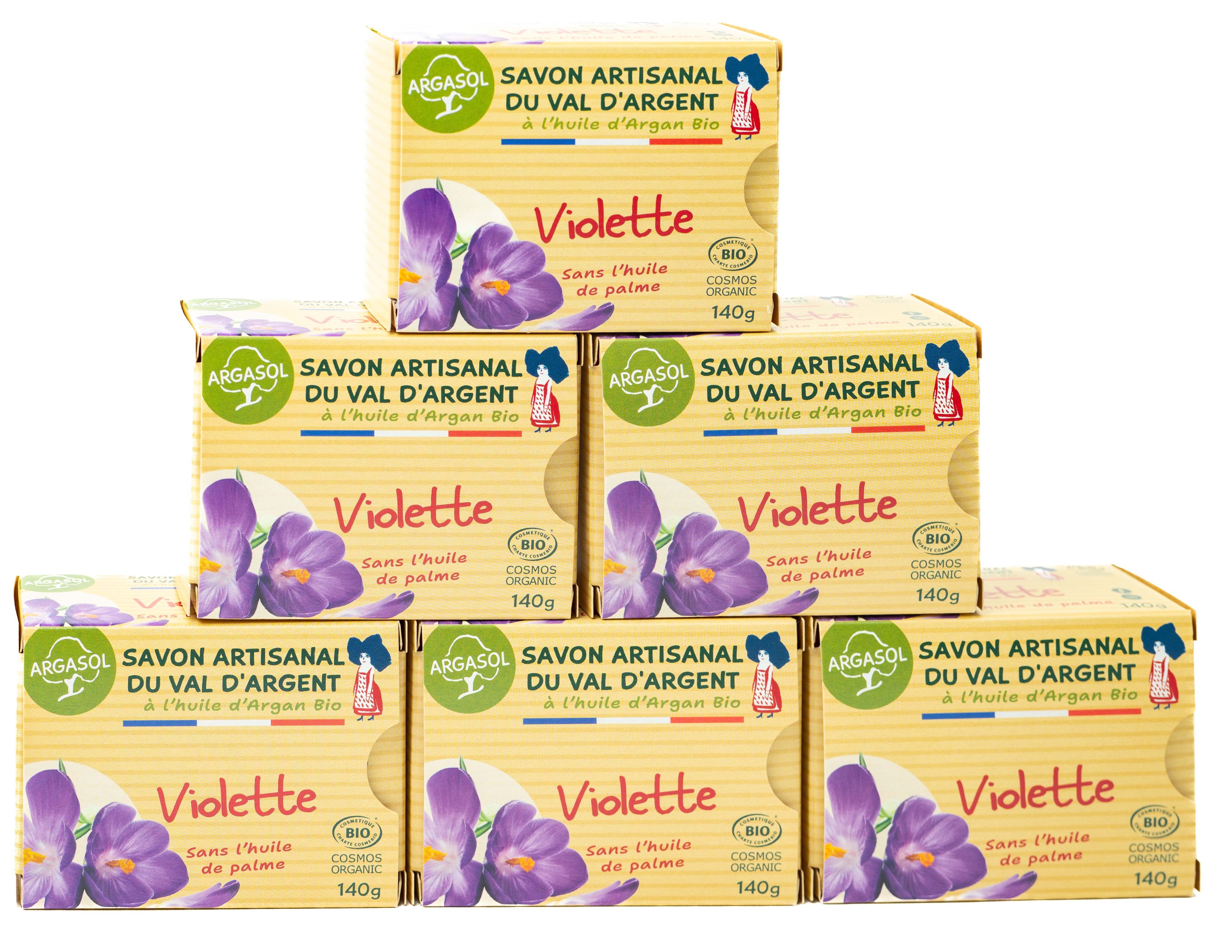 Lot de 6 Savons  la Violette