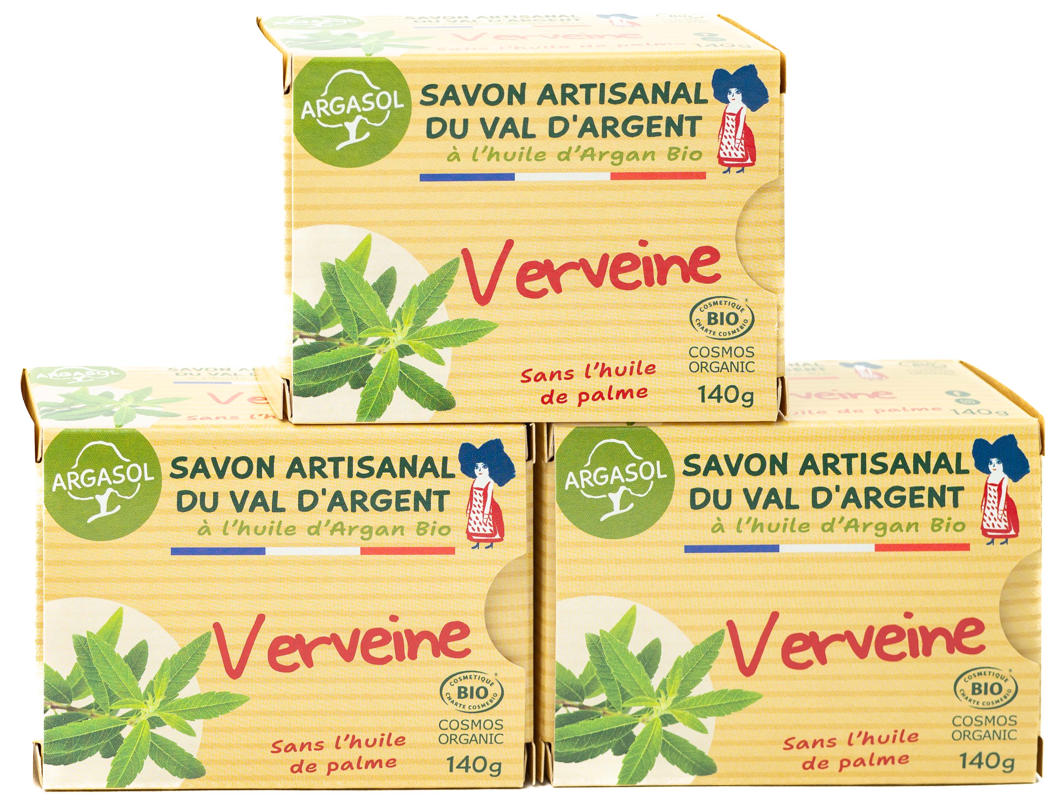 Lot de 3 savons à la Verveine