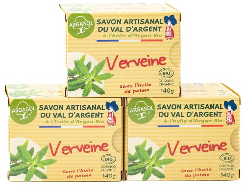 Lot de 3 savons à la Verveine