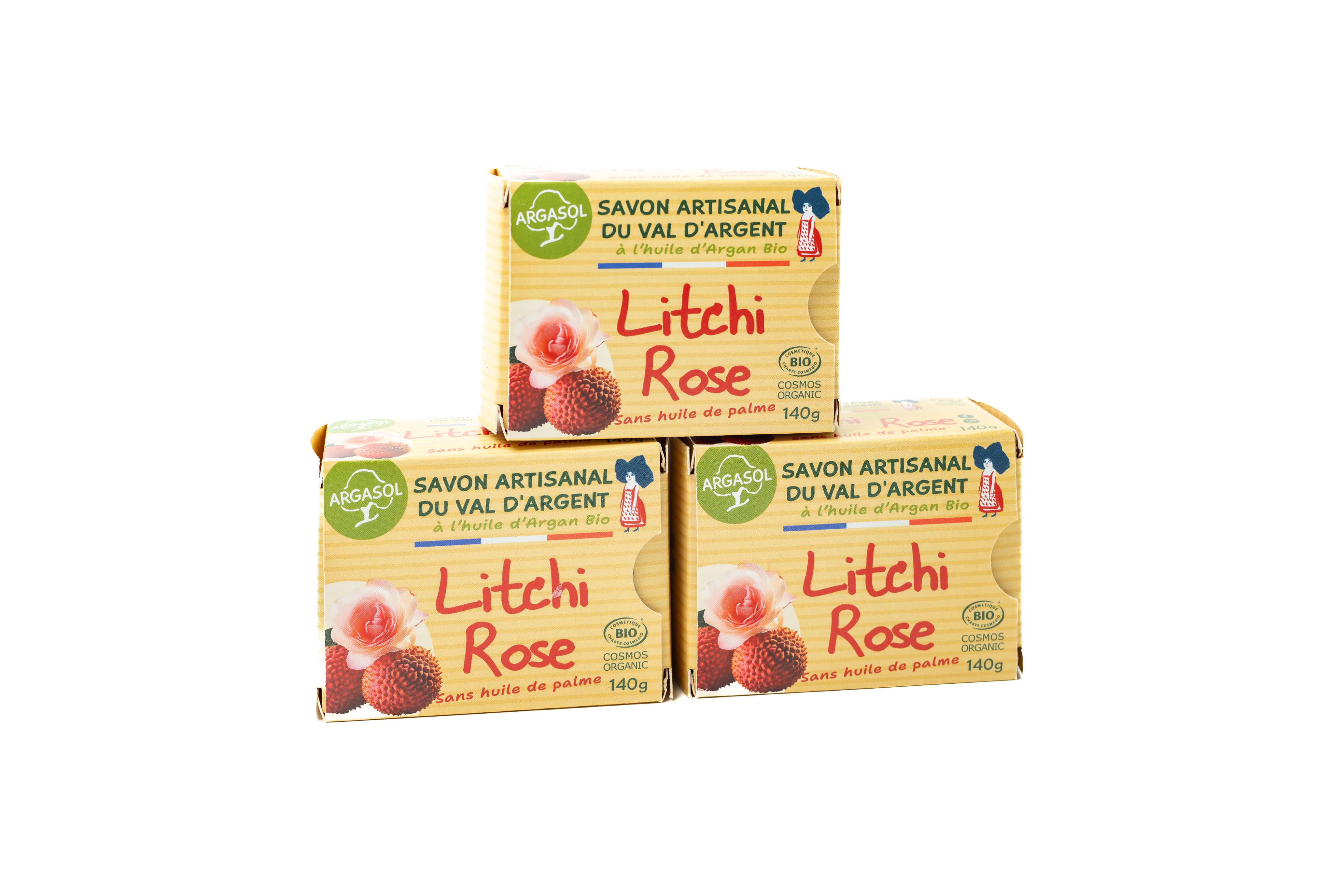 Lot de 3 Savons Litchi-Rose