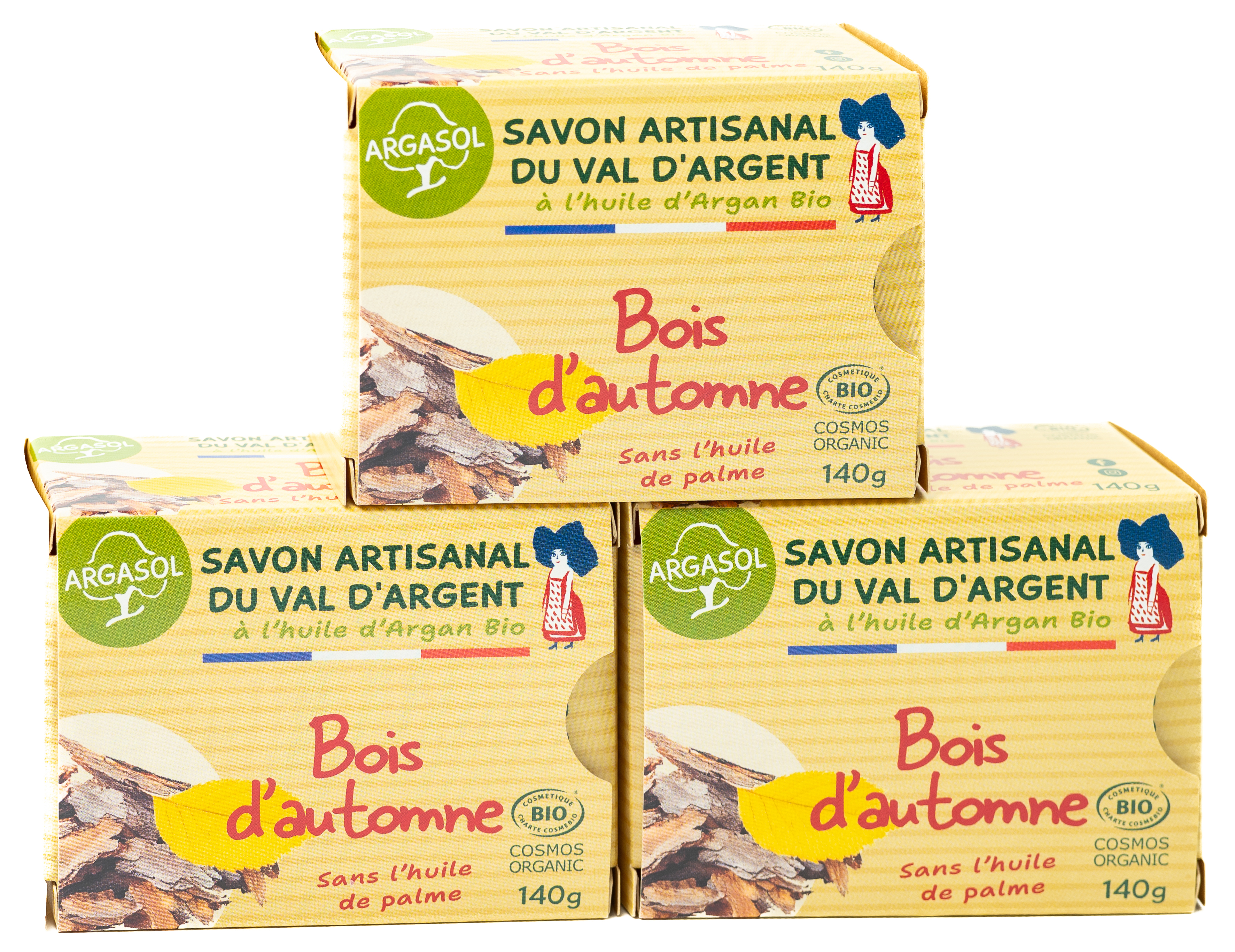 Lot de 3 Savons Bois d'automne
