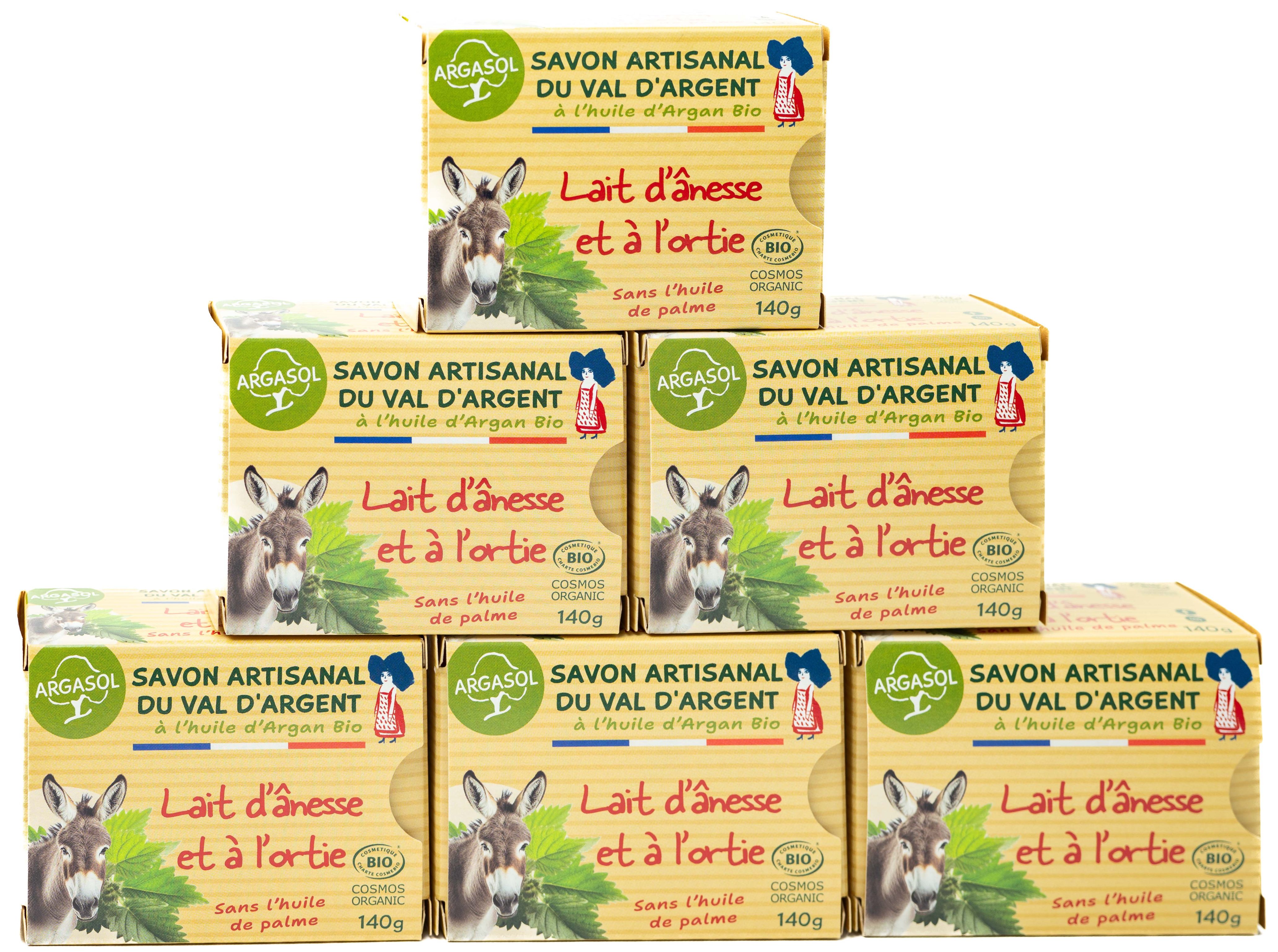 Lot de 6 Savons au Lait d'Anesse et  l'Ortie