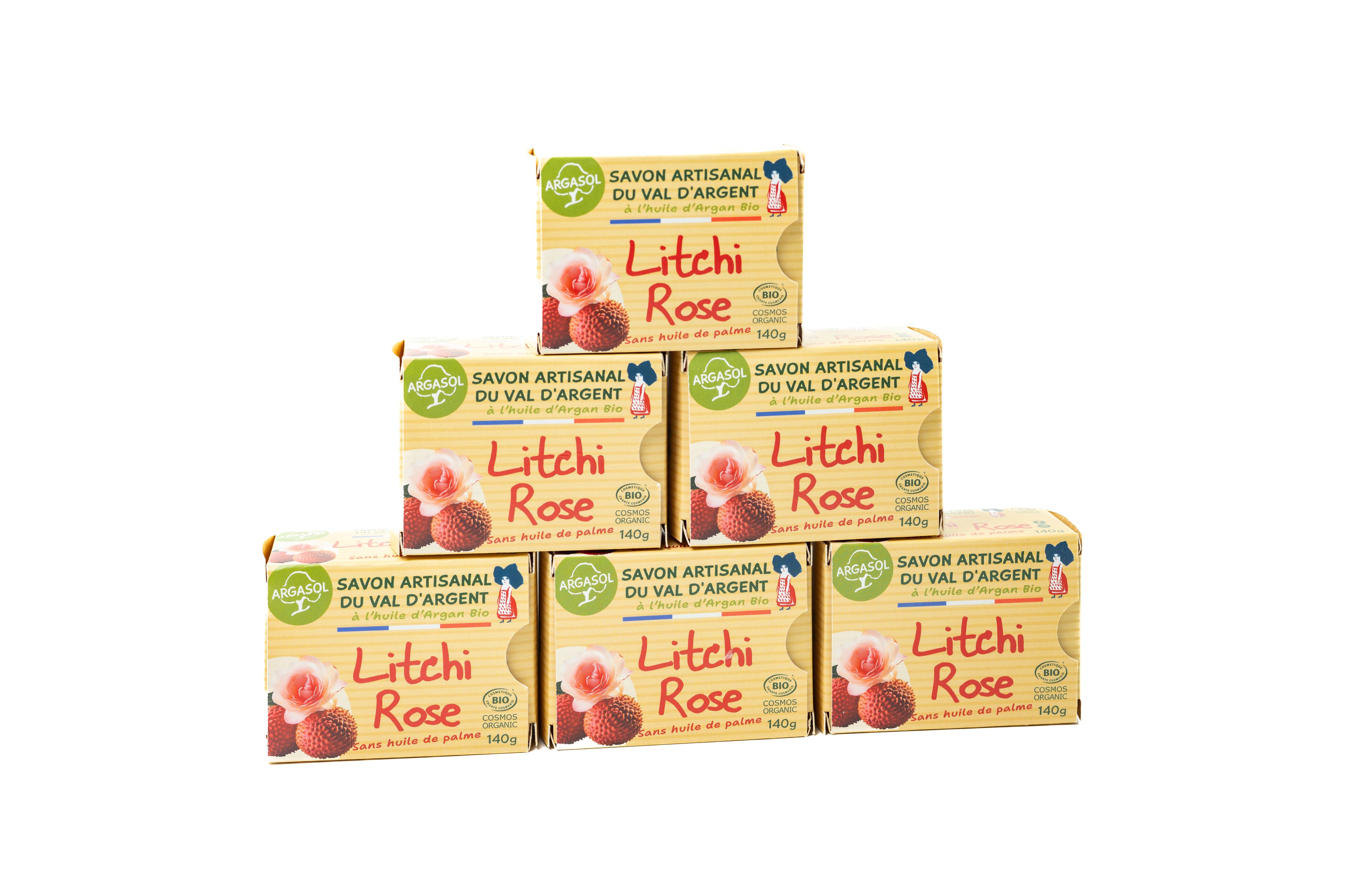 Lot de 6 Savons Litchi-Rose