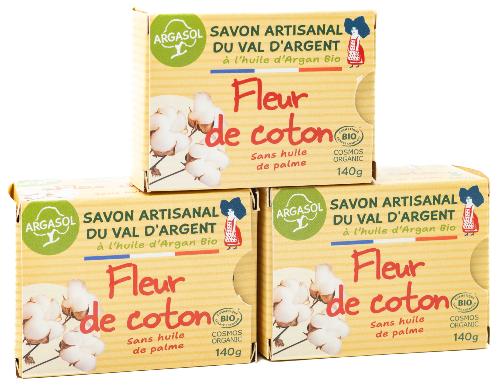 Lot de 3 Savons à la fleur de coton