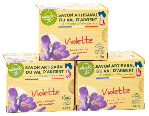Lot de 3 Savons à la Violette