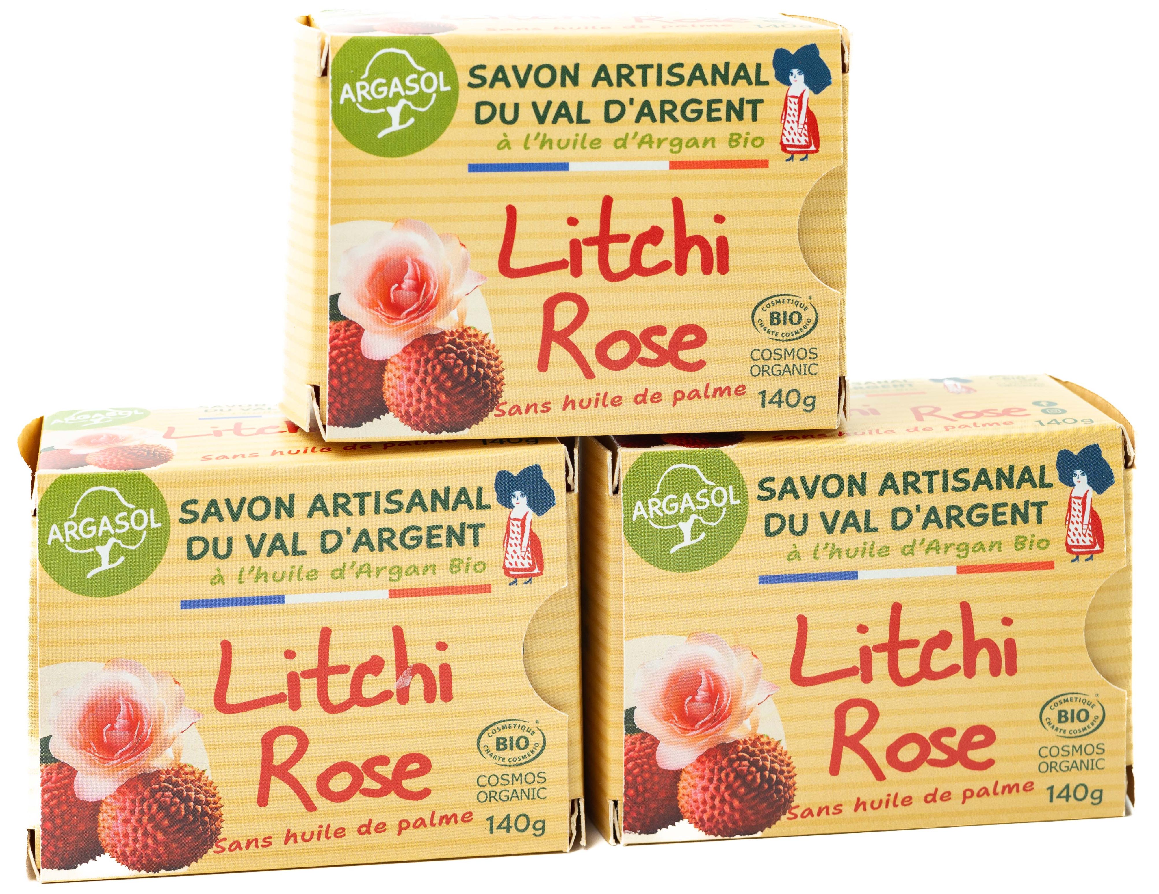 Lot de 3 Savons Litchi-Rose